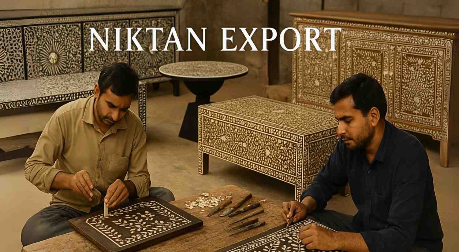 Elegant handcrafted Bone Inlay and Mother of Pearl furniture by Niktan Export with worldwide shipping and up to 40% discount – trusted by interior designers, architects, and global customers for home decor, living room, bedroom, and custom furniture needs