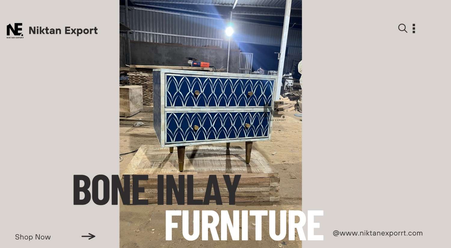 Handcrafted Bone Inlay and Carving Furniture by Niktan Export – Global Quality with Indian Craftsmanship