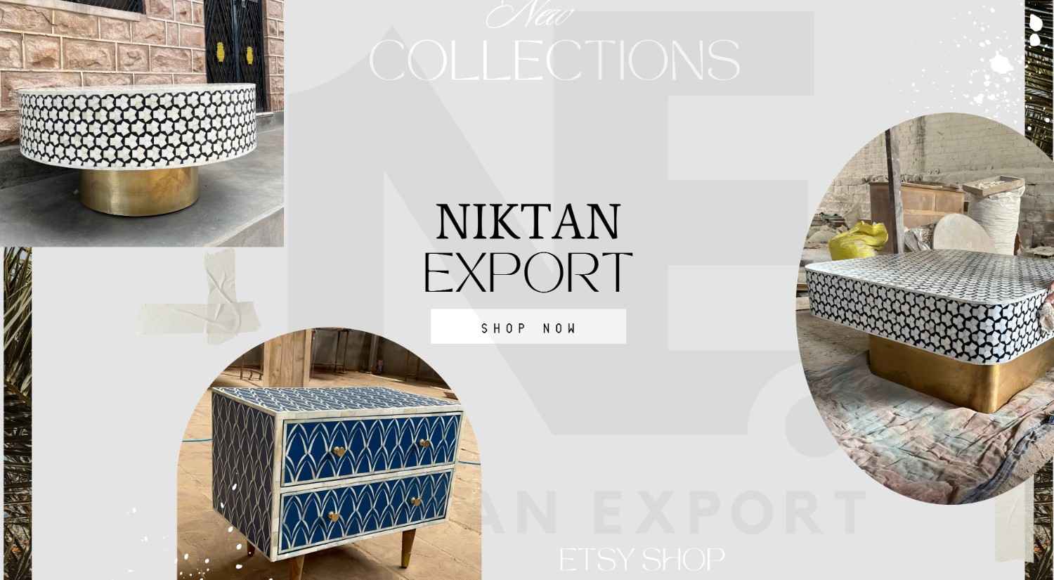 Handmade Bone Inlay, Mother of Pearl and Carved Furniture from Niktan Export's 2025 New Collection – Luxury Furniture Exported Worldwide