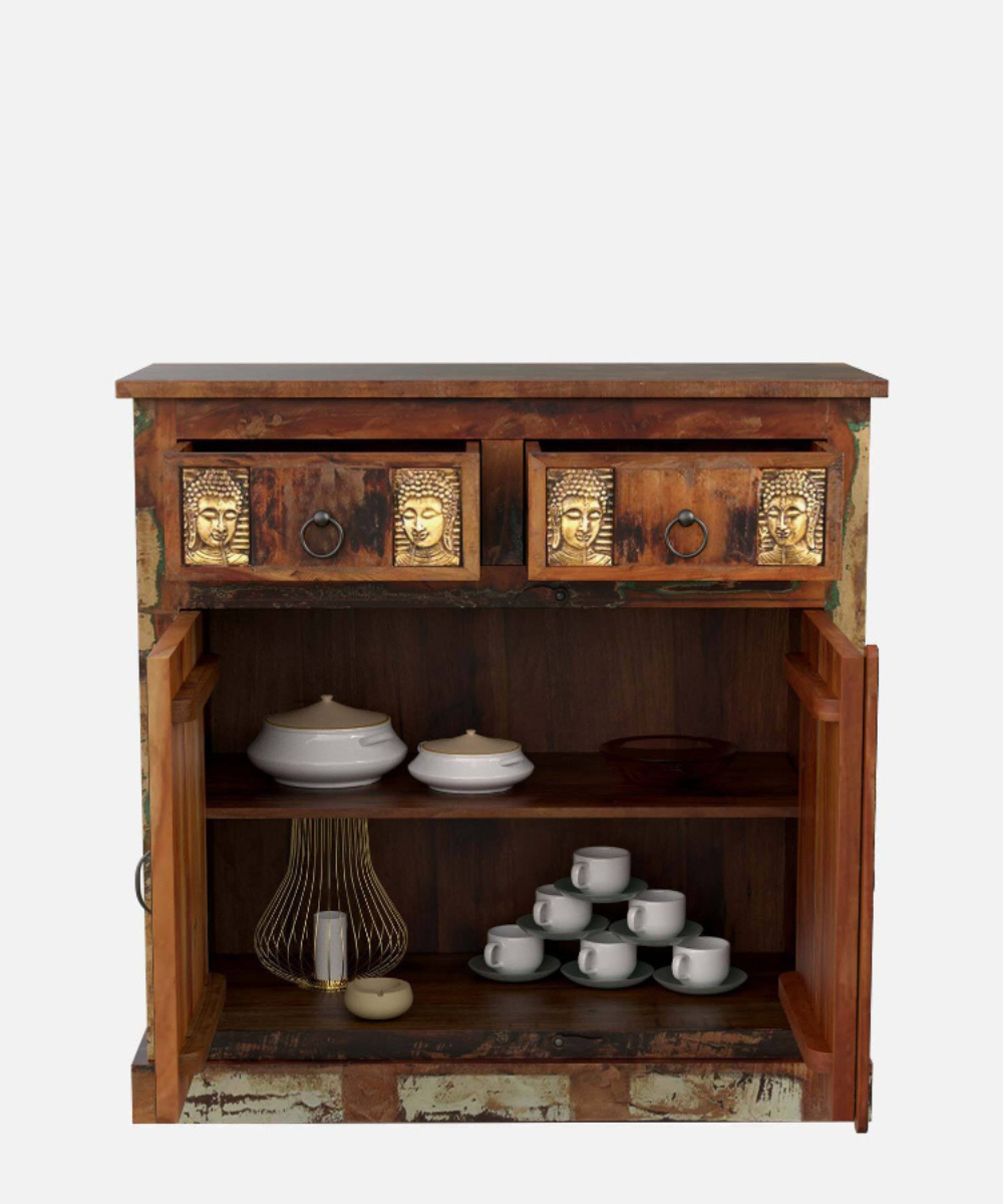 Distressed Finish Close-Up on Wood Grain