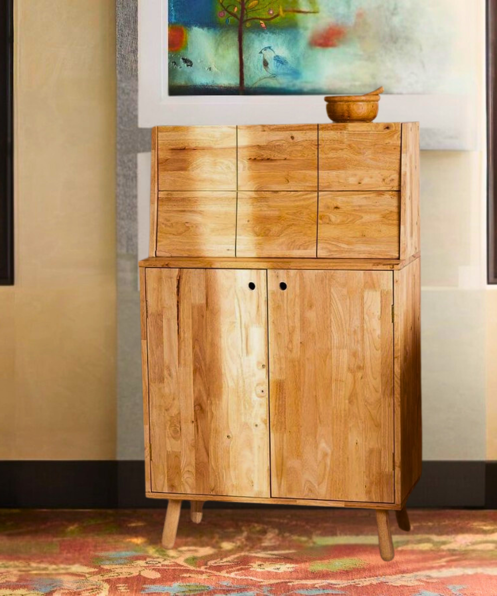 Close-up of the natural wood grain and texture