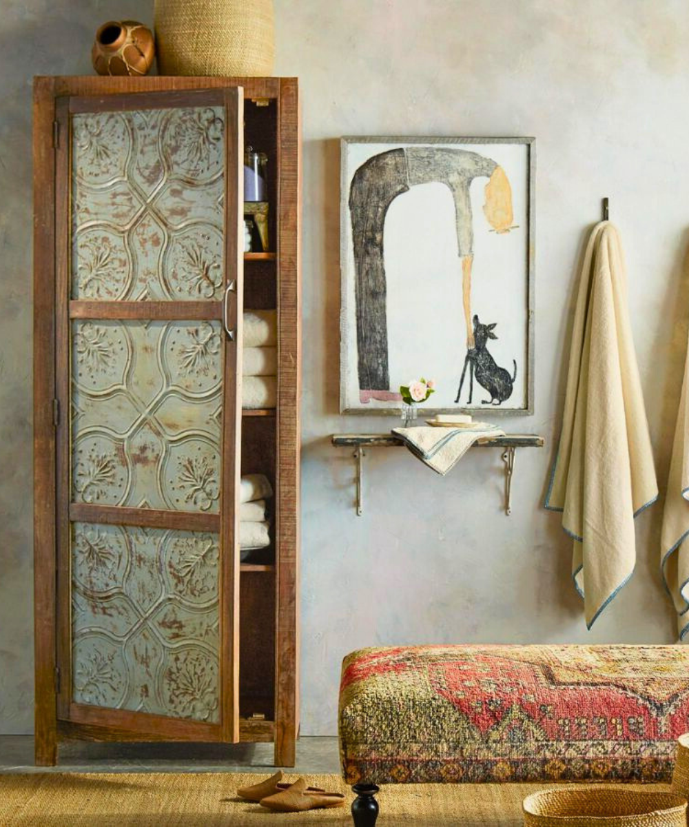 Close-up of Intricate Sunflower Carvings on Reclaimed Wood