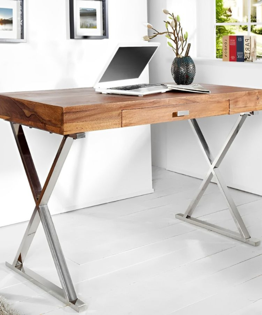 Elements Mango Wood Office Desk – A Modern & Elegant Workspace
