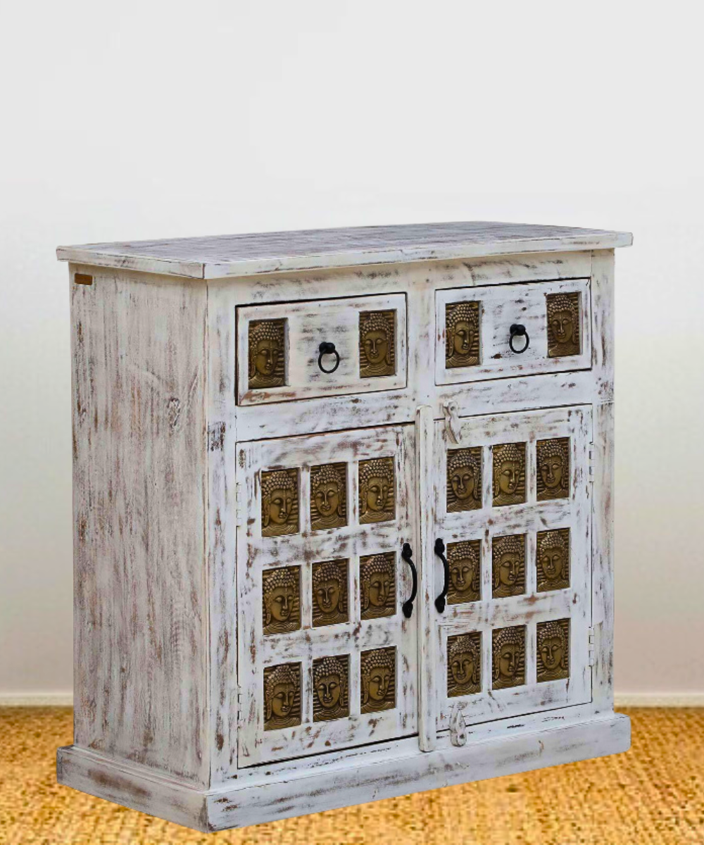 Close-up of Aged Mango Wood Texture with Unique Blemishes & Cracks