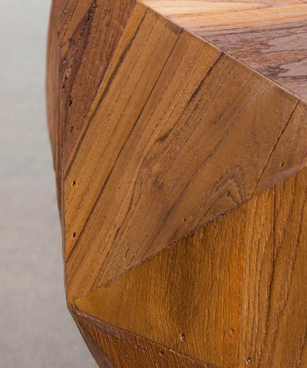 Recycled Teak Wood Coffee Table – Diamond Design for Modern Homes