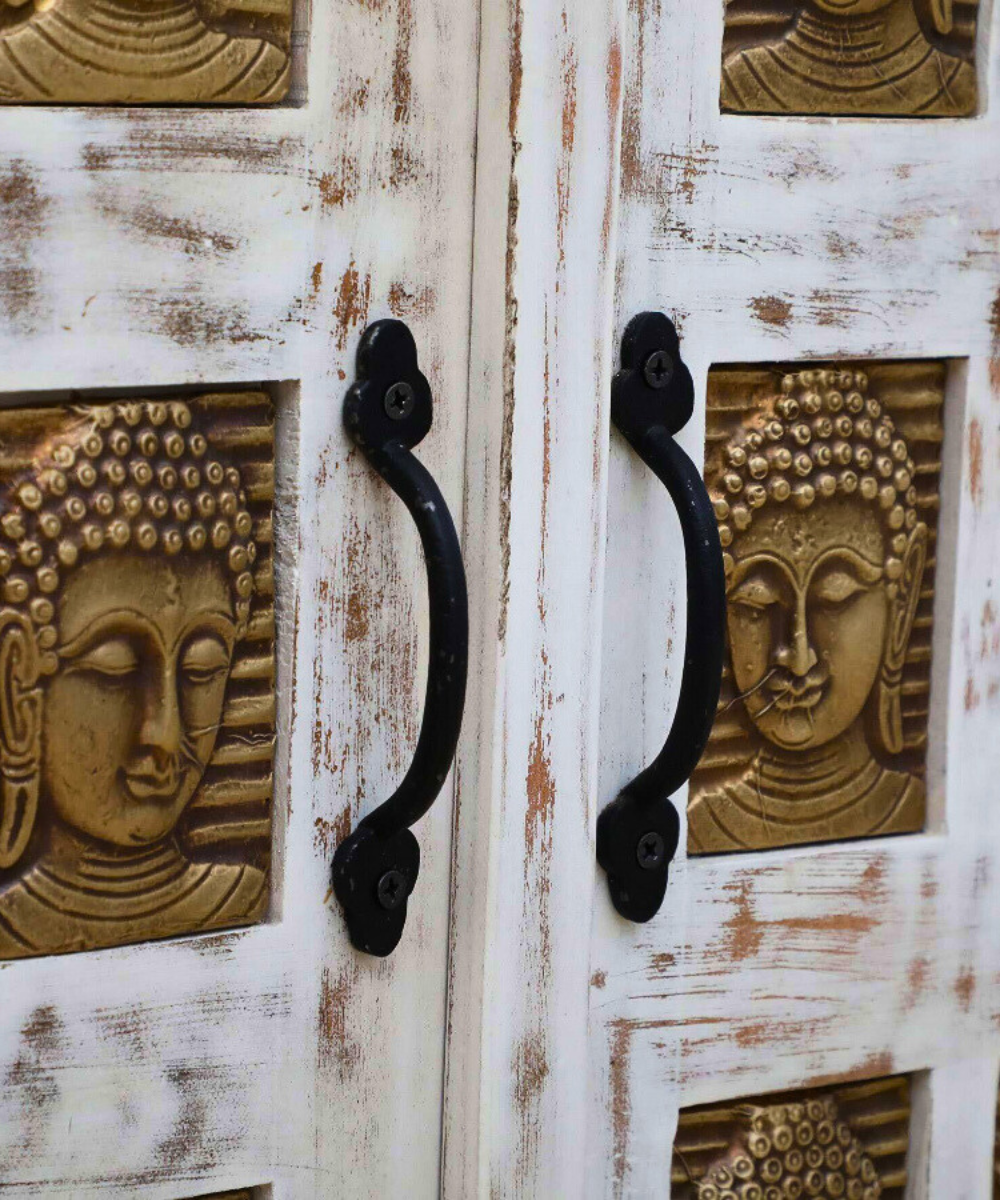 Spacious Storage Compartments in Solid Wood Sideboard