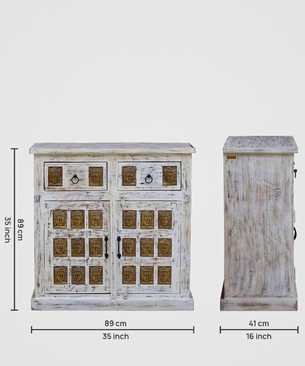 Side View of Handmade Solid Wood Sideboard – Durable & Sturdy