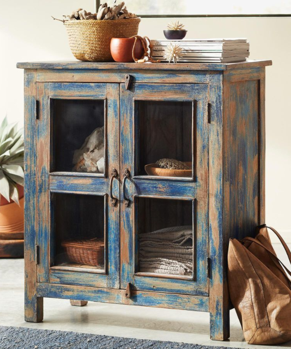 Console with Drawers and Doors Open