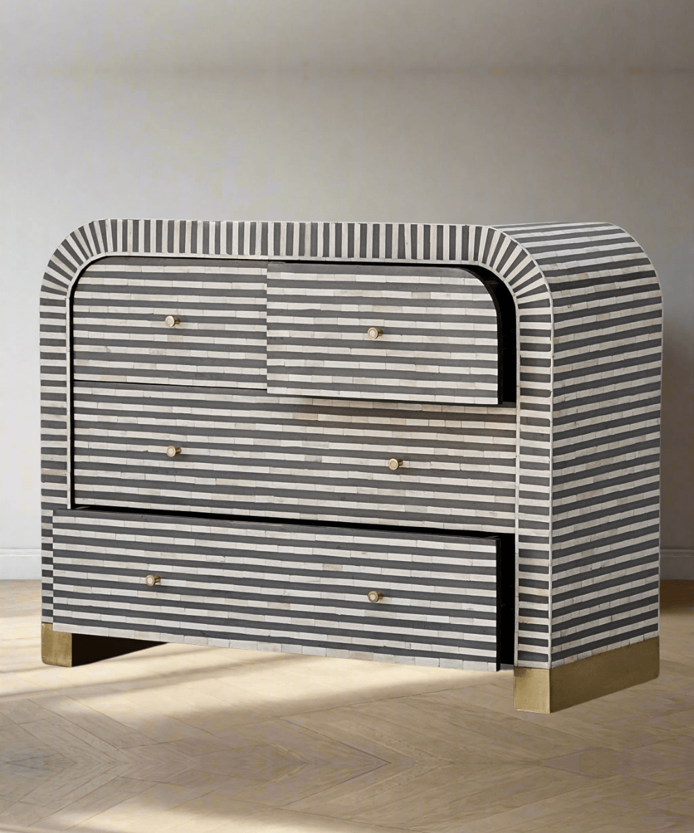 Open drawers displaying interior space