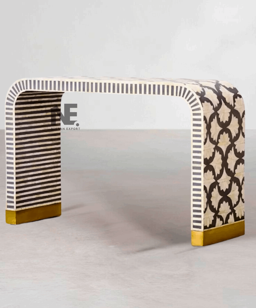 Artisan crafting the inlay design