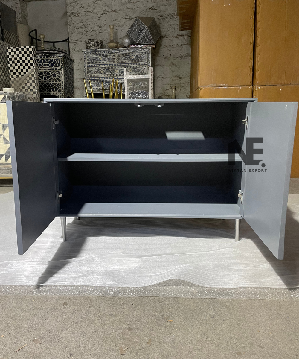 Chest styled in a modern living room setting
