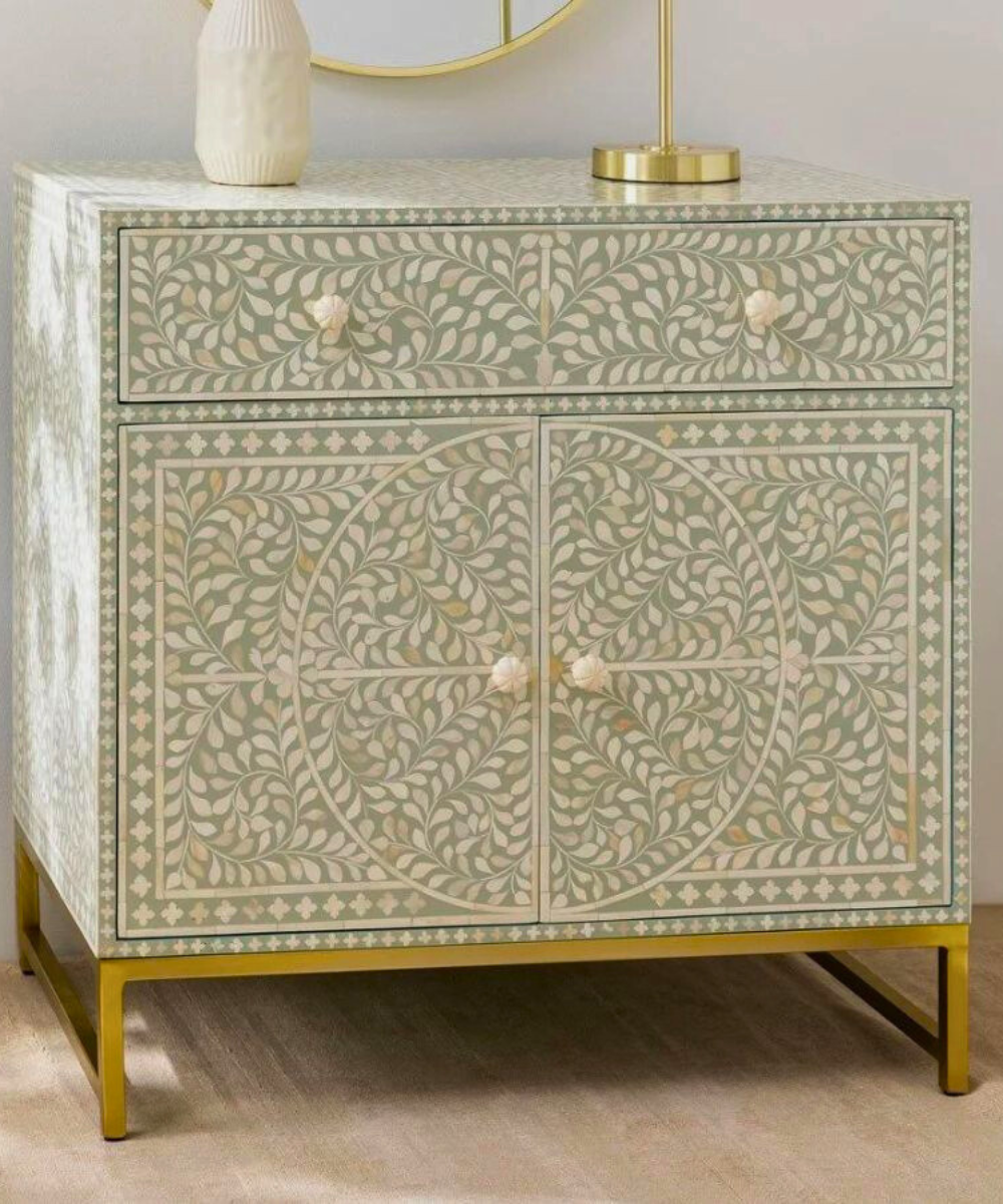Bone Inlay Floral Sideboard – Front View