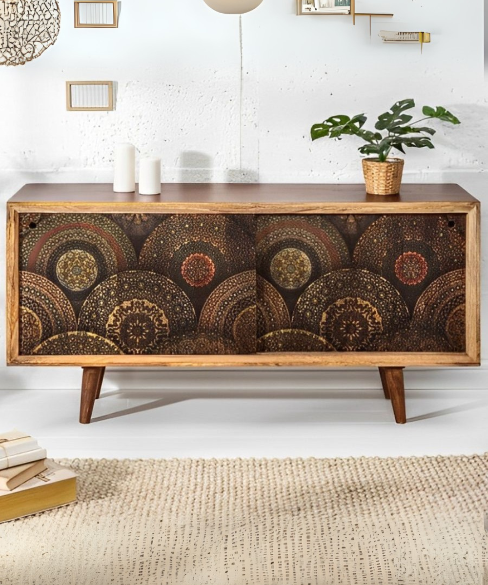 Colorful Mango Wood Sideboard
