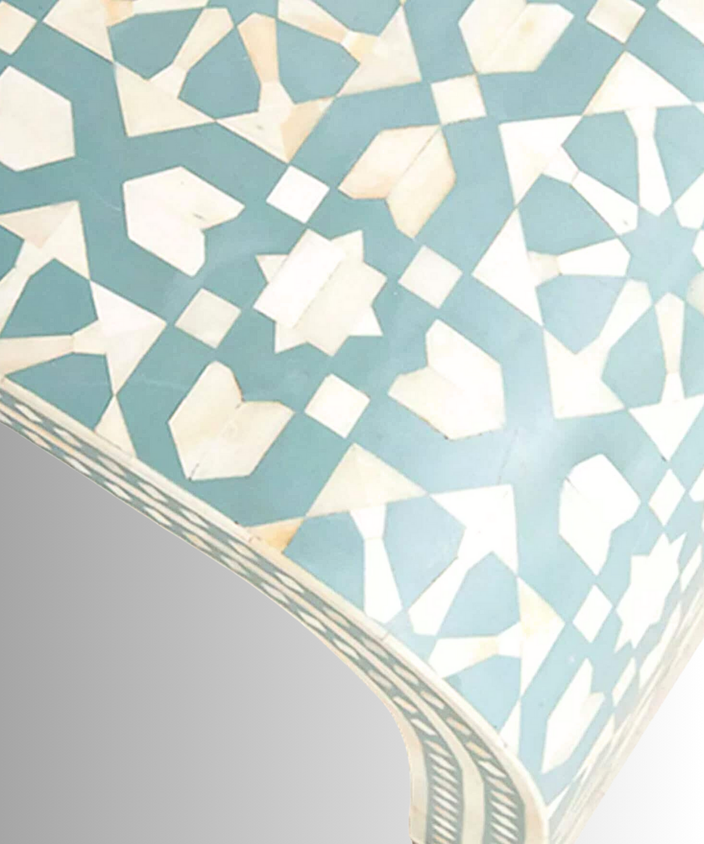 Top View of Mint Green Inlay Pattern