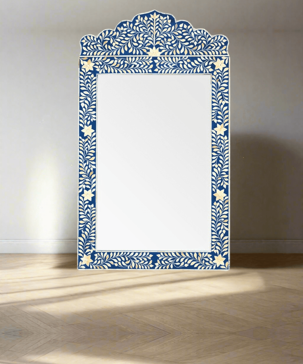 Close-Up of Floral Bone Inlay Detailing