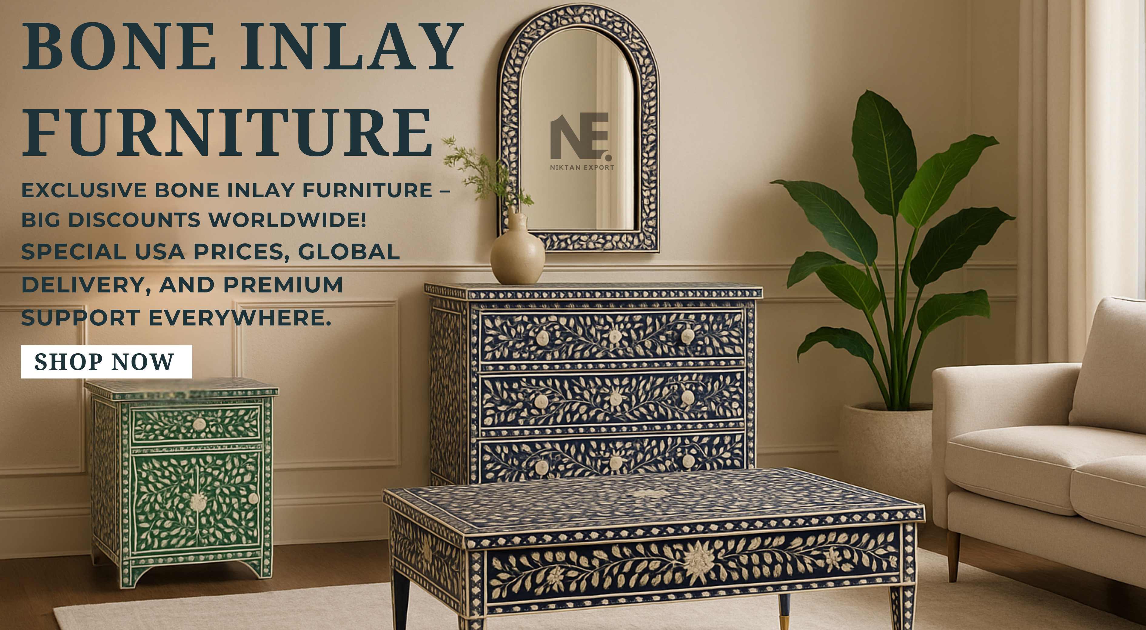 Artisan crafting bone inlay furniture with delicate detailing