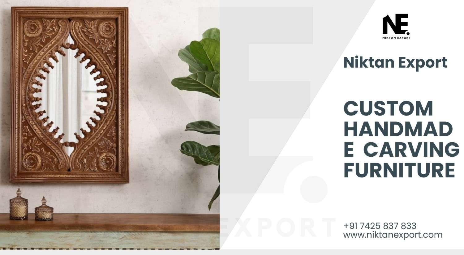 Niktan Export custom handmade bone inlay and carving furniture – luxury artisan pieces with worldwide shipping to UK, USA, UAE, France, Australia, and Europe
