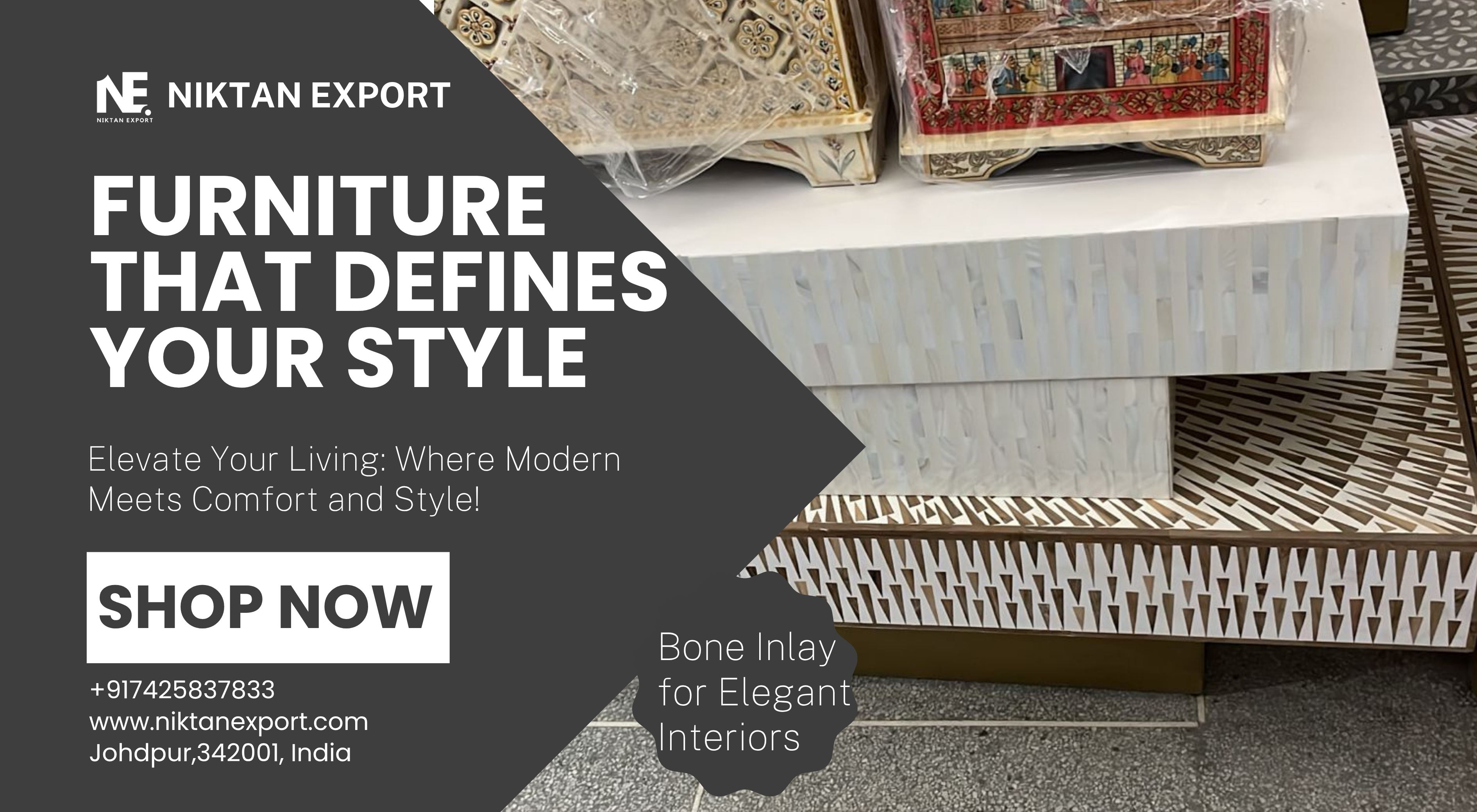 PREMIUM Niktan Export Bone Inlay for Elegant Interiors