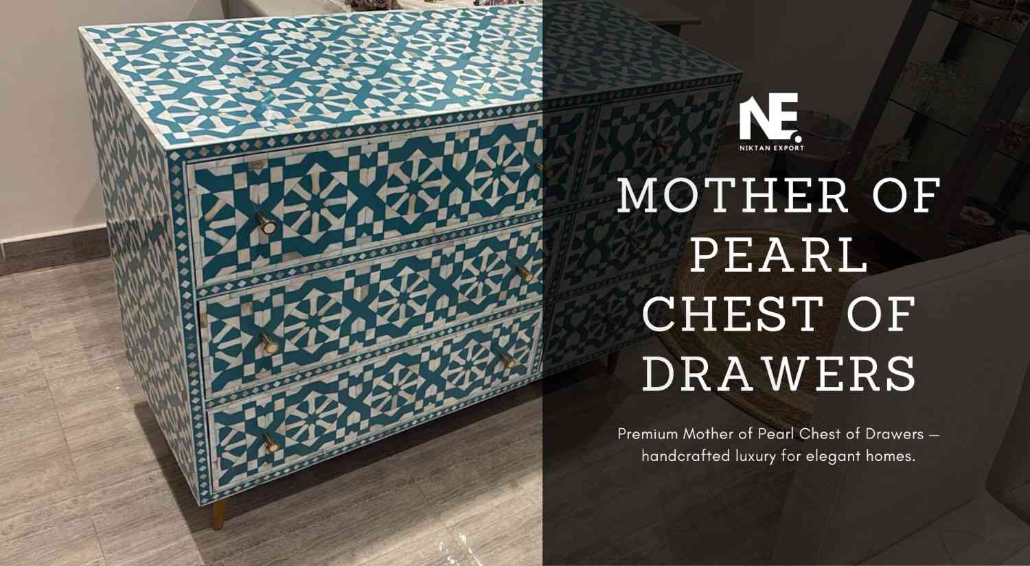 Handcrafted Mother of Pearl and Bone Inlay Furniture by Niktan Export, made by skilled artisans with premium quality and timeless design.