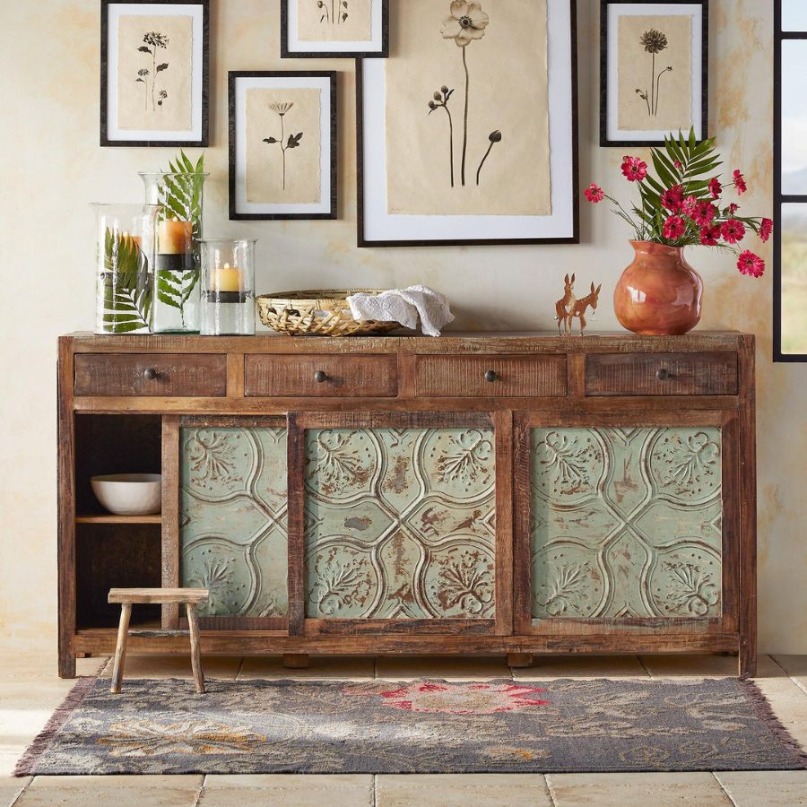 Sangariya Hand Carving Wood Large Sideboard