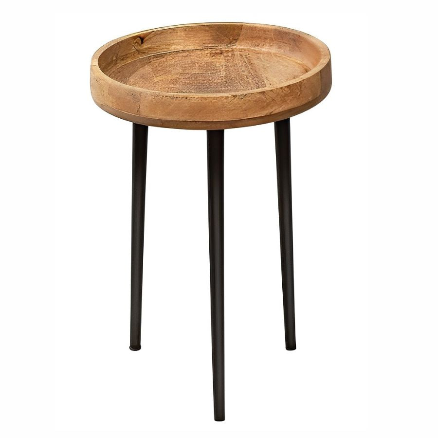 Elegant Side Table PURE NATURE 35cm Made of Mango Wood - NikTan Export