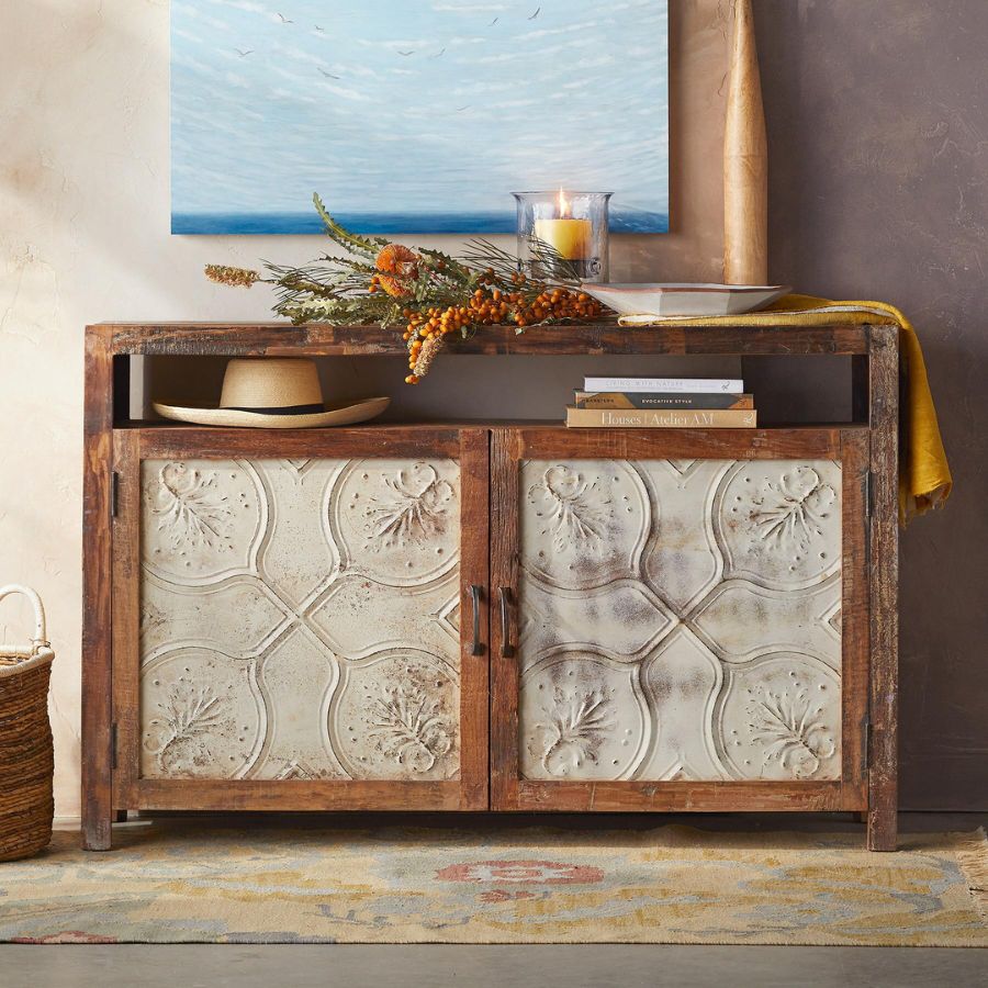 Sangariya Hand Carving Wood Sideboard