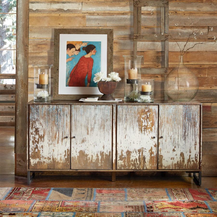 Reclaimed Distress Console Cabinet