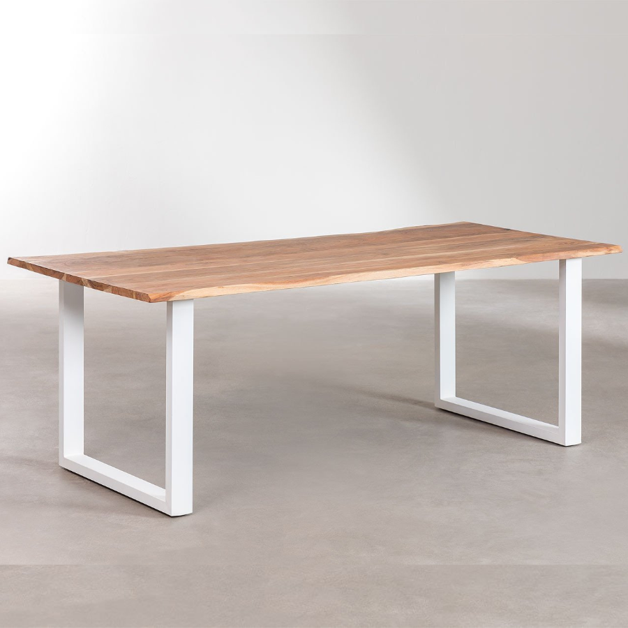 Rectangular Dining Table in Recycled Wood (210x100 cm)