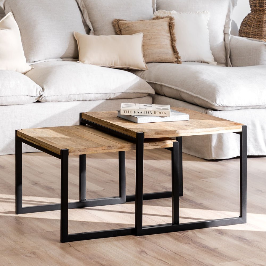 Industrial Design Wood Nesting Tables - NikTan Export