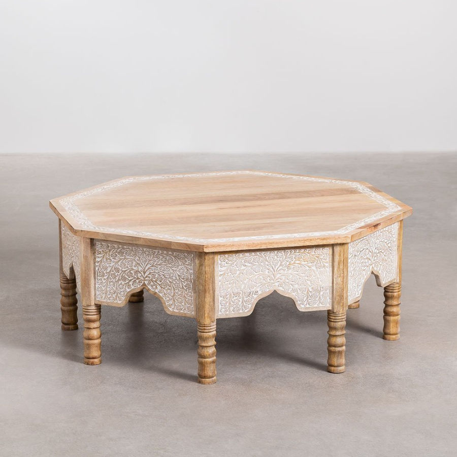 Handcarving Distress Mango Wood Coffee Table - NikTan Export