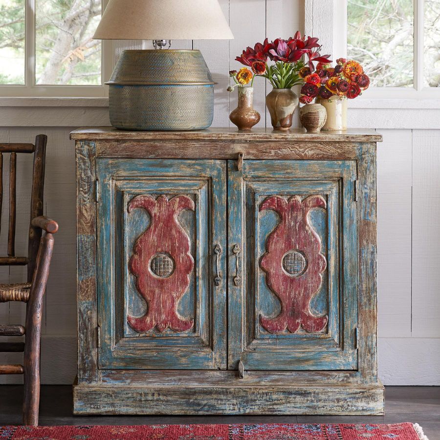 Rustic Reclaimed Distress Cabinet