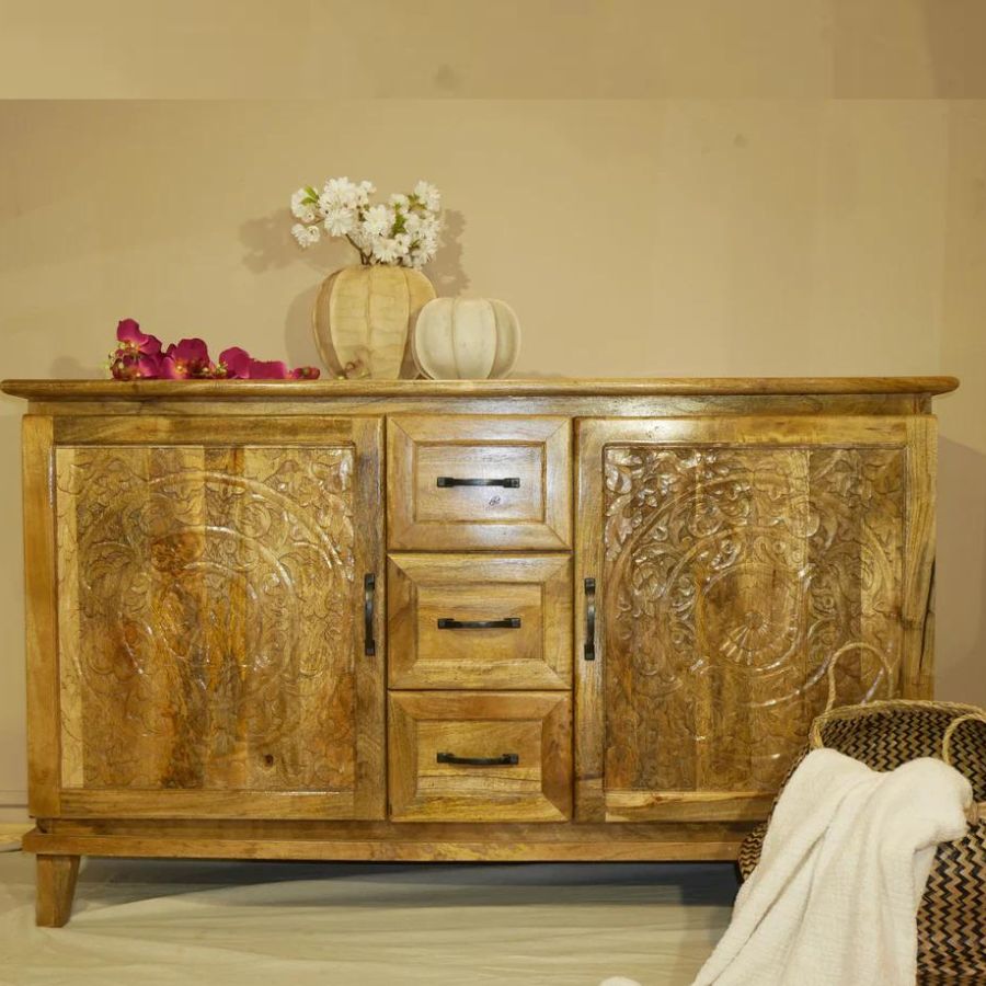 Solid wood Osin Natural Sideboard