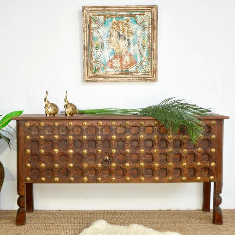 Antique Console Table In Indian Style - NikTan Export