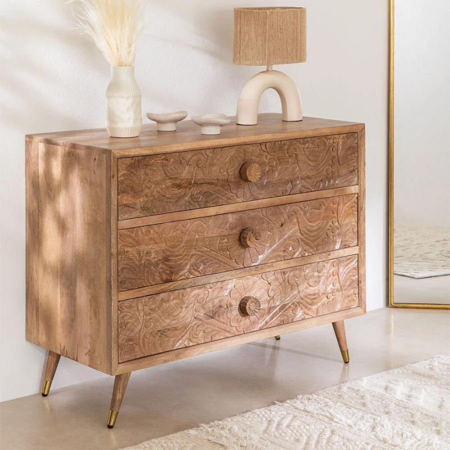 Hand Carved Swan Dresser - NikTan Export