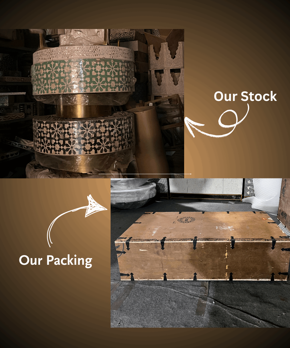 Packaging for safe delivery of coffee table