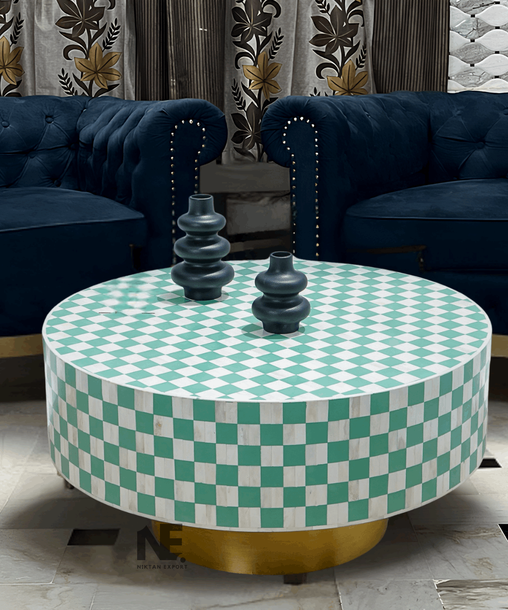 Detailed Bone Inlay Top Close-Up