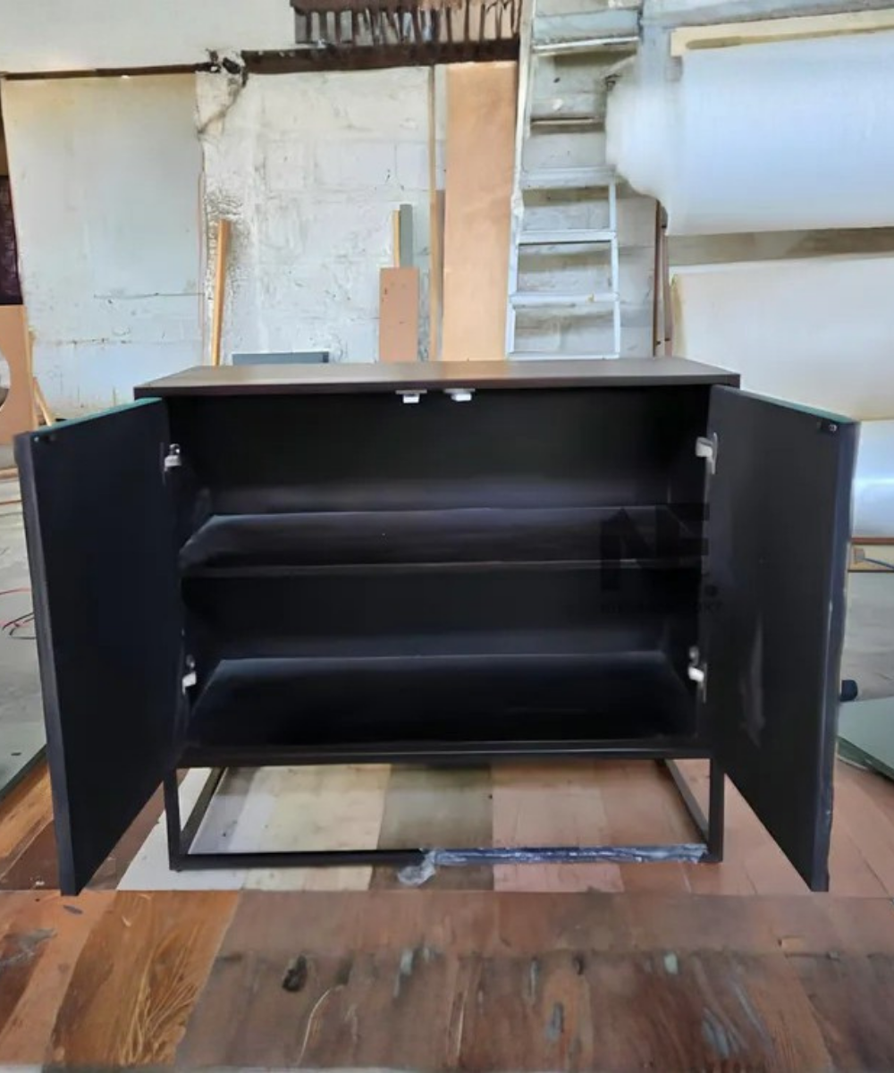 Bone inlay sideboard with two cabinet doors