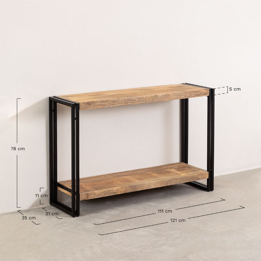 Industrial Natural Console Table - NikTan Export