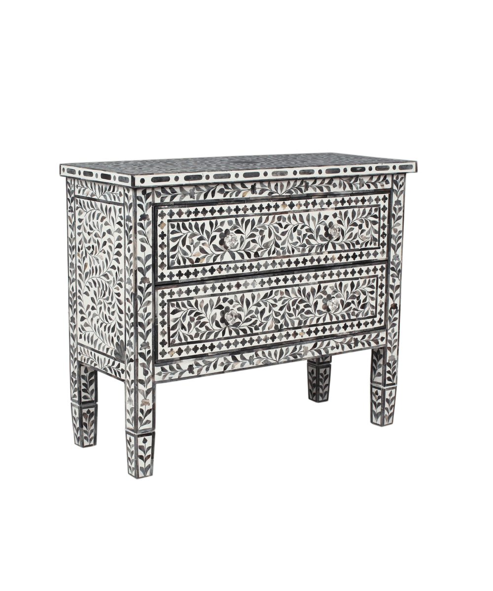 Niktan Export Mother of Pearl Chest of Drawers Artisan Swirl - NikTan Export