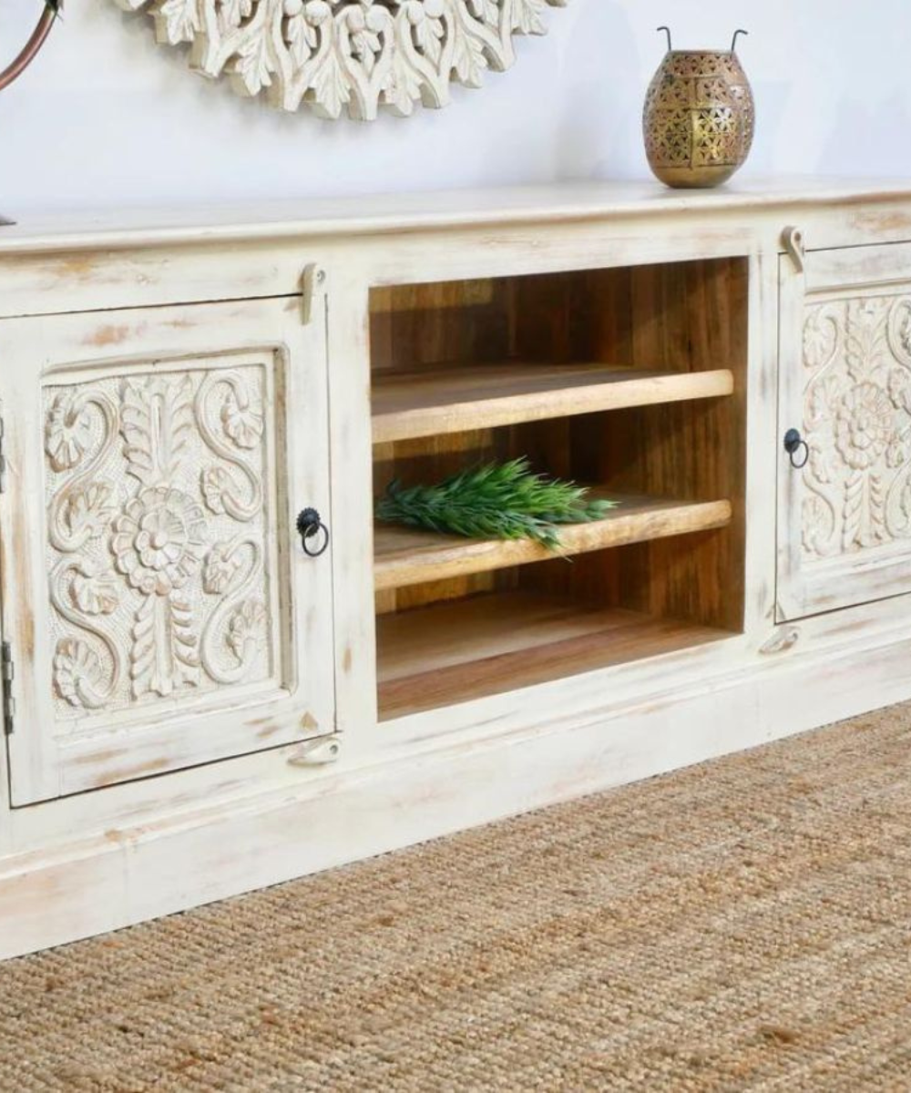 Angled Side View of TV Stand