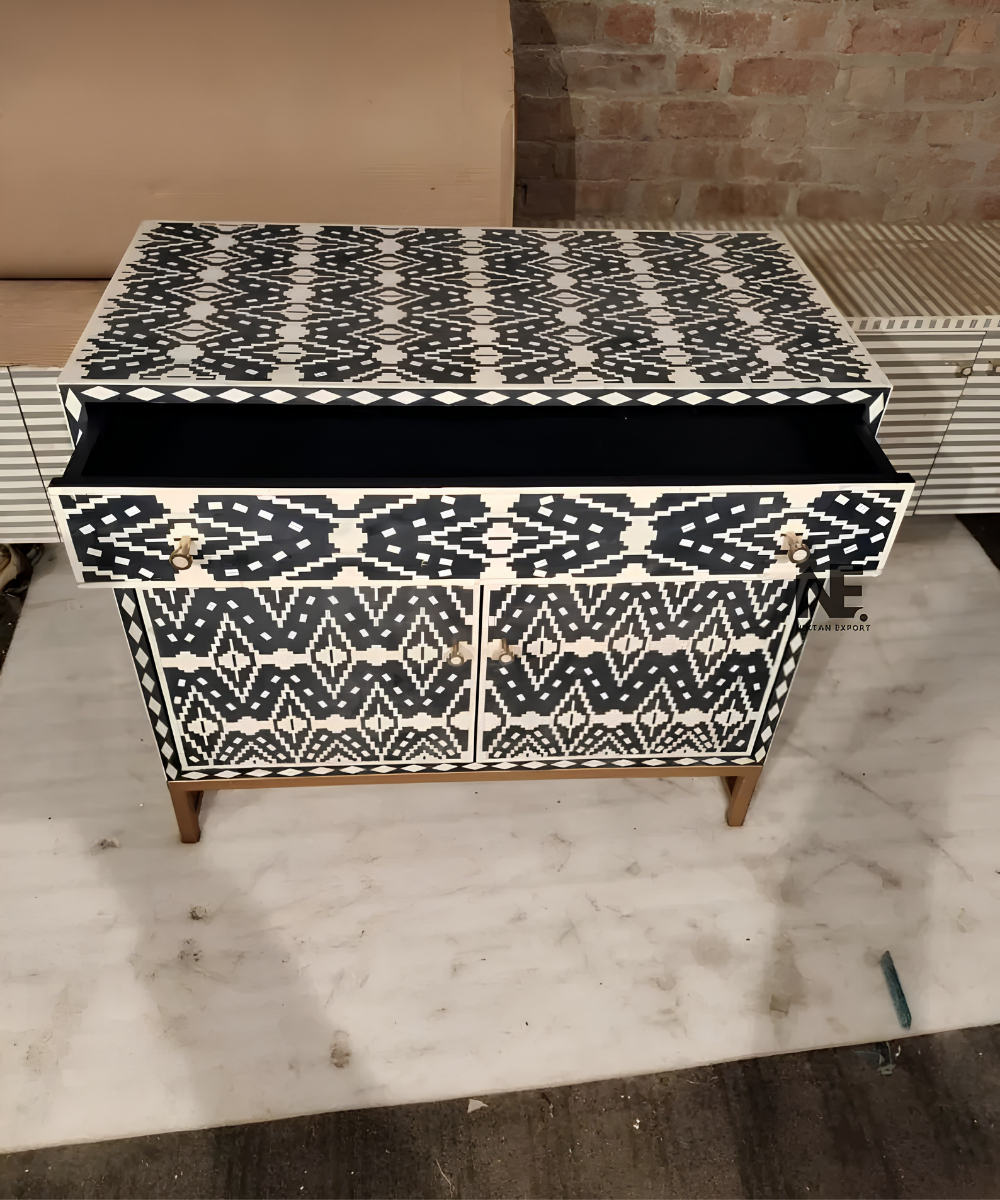 Art Deco bone inlay cabinet