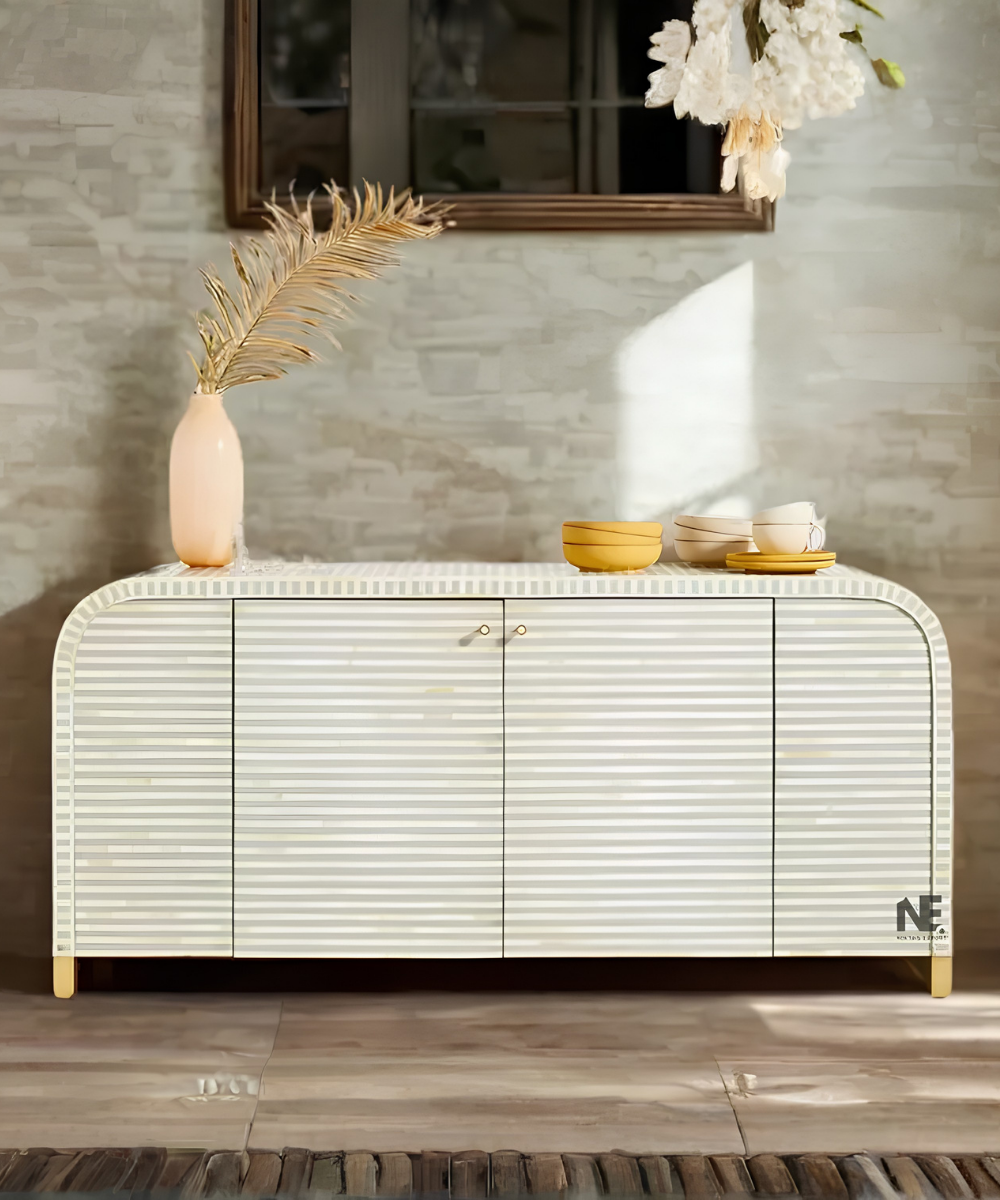 Grey bone inlay sideboard