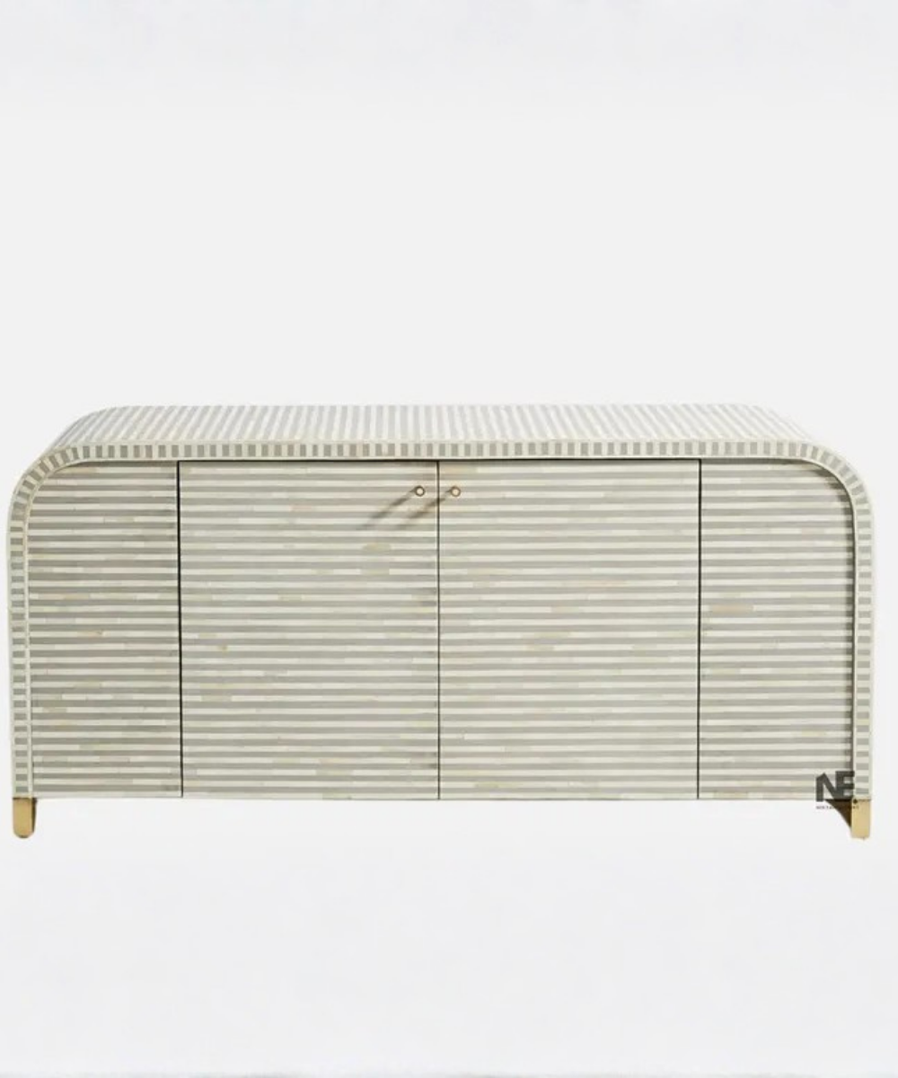Handmade grey bone inlay buffet cabinet