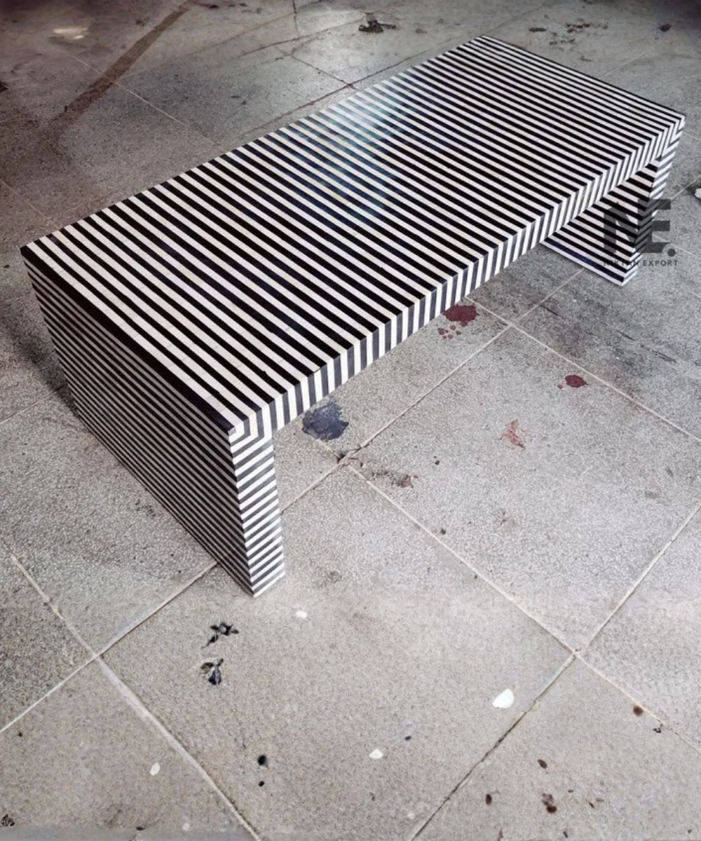 Modern striped bone inlay furniture