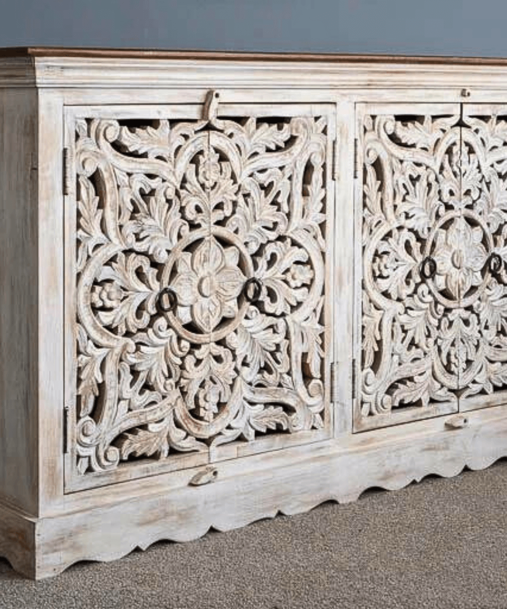 Niktan Export Artisan Carved Wooden Sideboard - NikTan Export