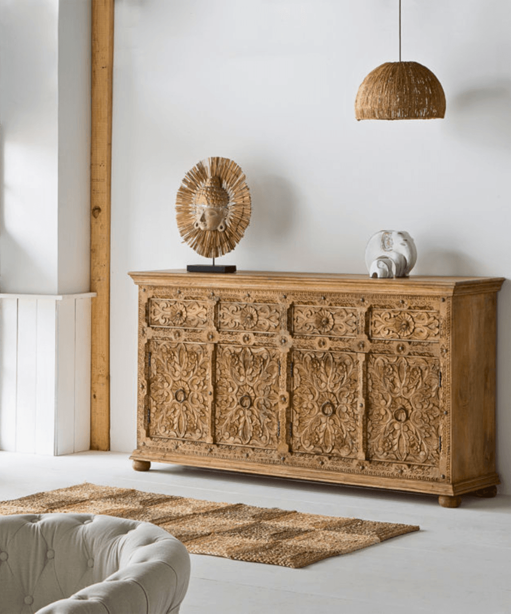 Niktan Export Handcrafted Natural Wood Sideboard Storage - NikTan Export