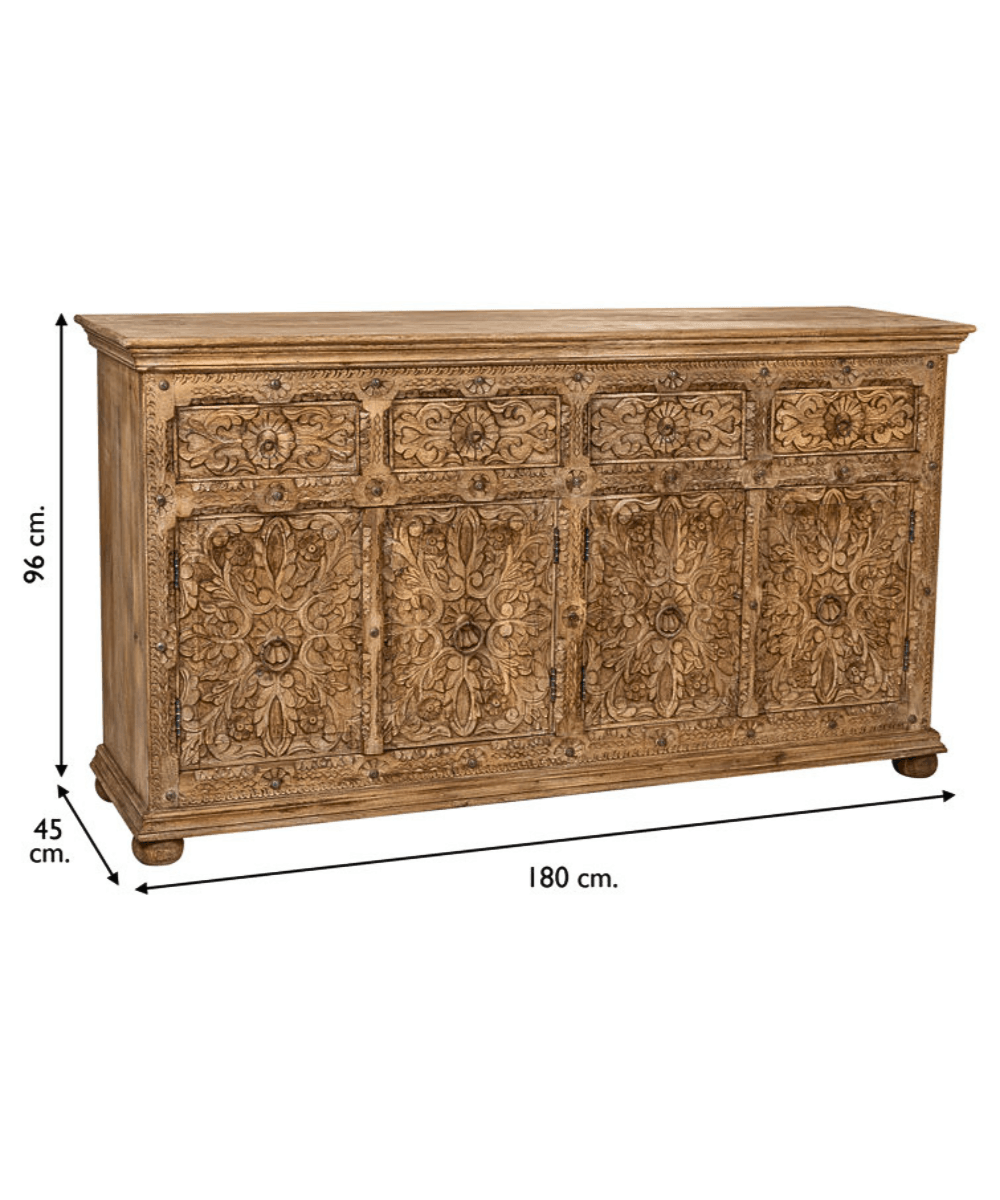 Niktan Export Handcrafted Natural Wood Sideboard Storage - NikTan Export