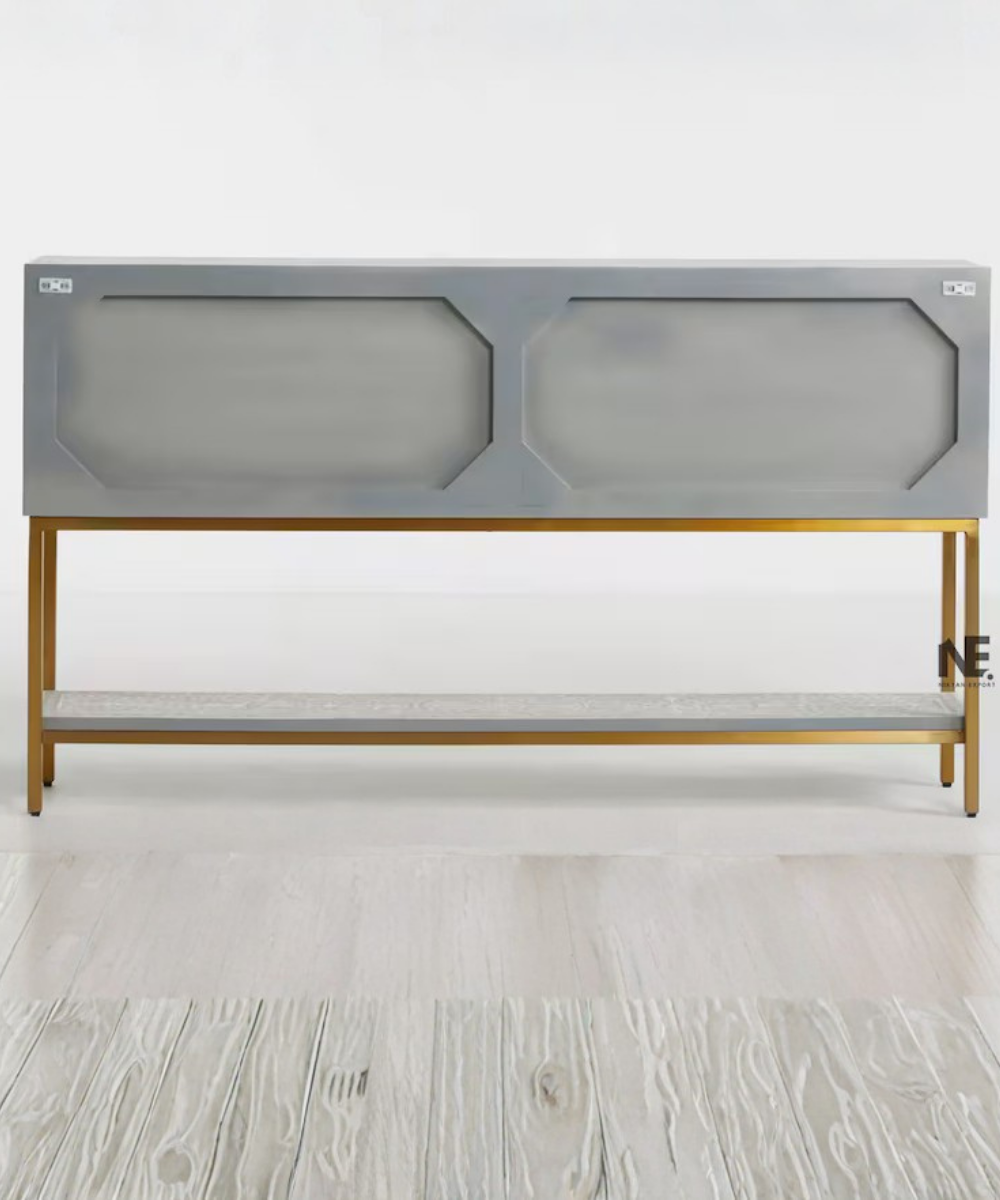 Four drawer bone inlay entryway console table