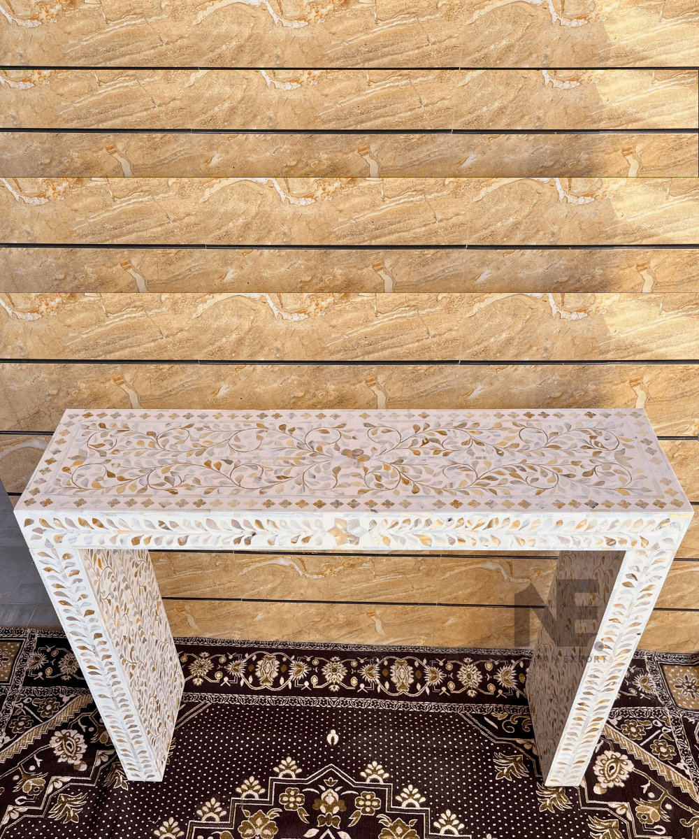 Bedside table with drawer open showcasing craftsmanship