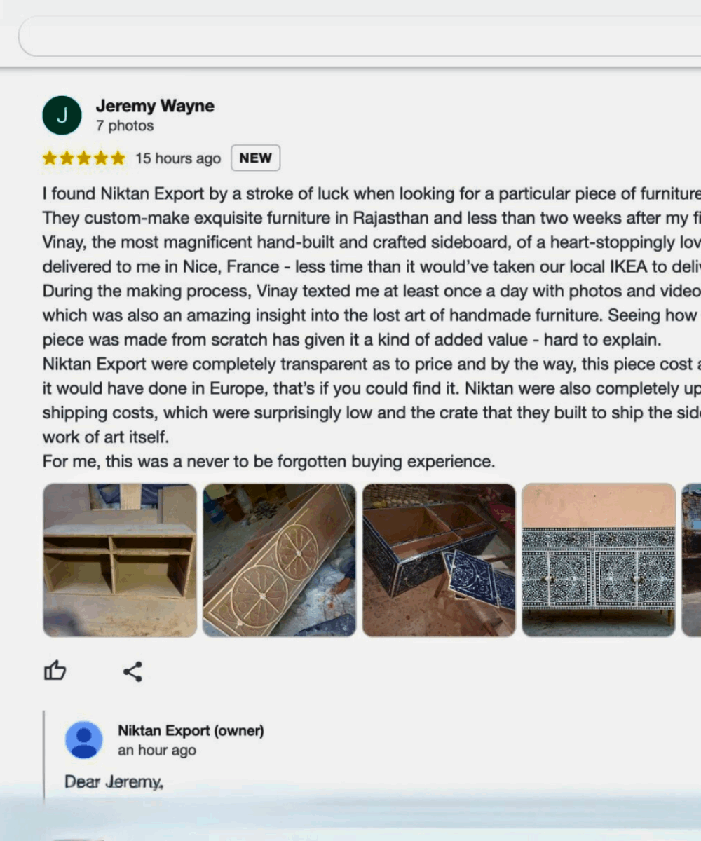 Artisan polishing and buffing the finished surface